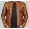 Austin Mens Cafe Racer Lambskin Tan Leather Jacket Austin Mens Cafe Racer Lambskin Tan Leather Jacket