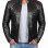 Austin PU Mens Black Cafe Racer Leather Jacket