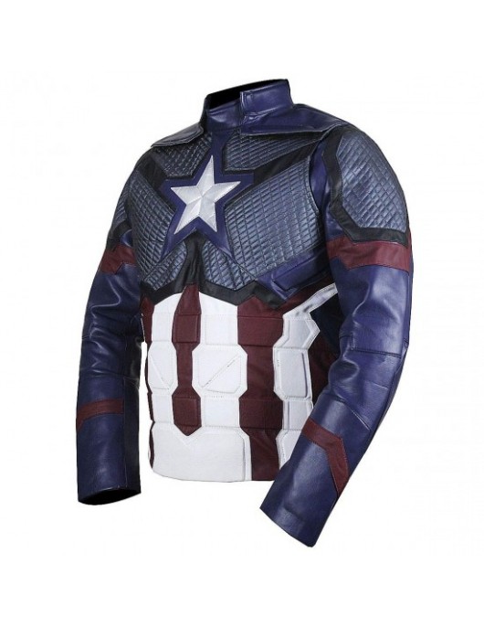 Avengers Endgame Cosplay Captain America Leather Jacket