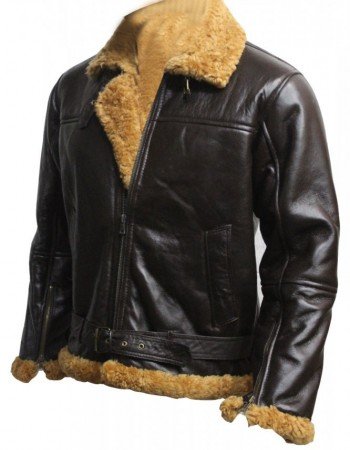 Aviator B3 Ginger Shearling Fly Sheep Bomber Leather Jacket 