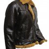 Aviator B3 Ginger Shearling Fly Sheep Bomber Leather Jacket