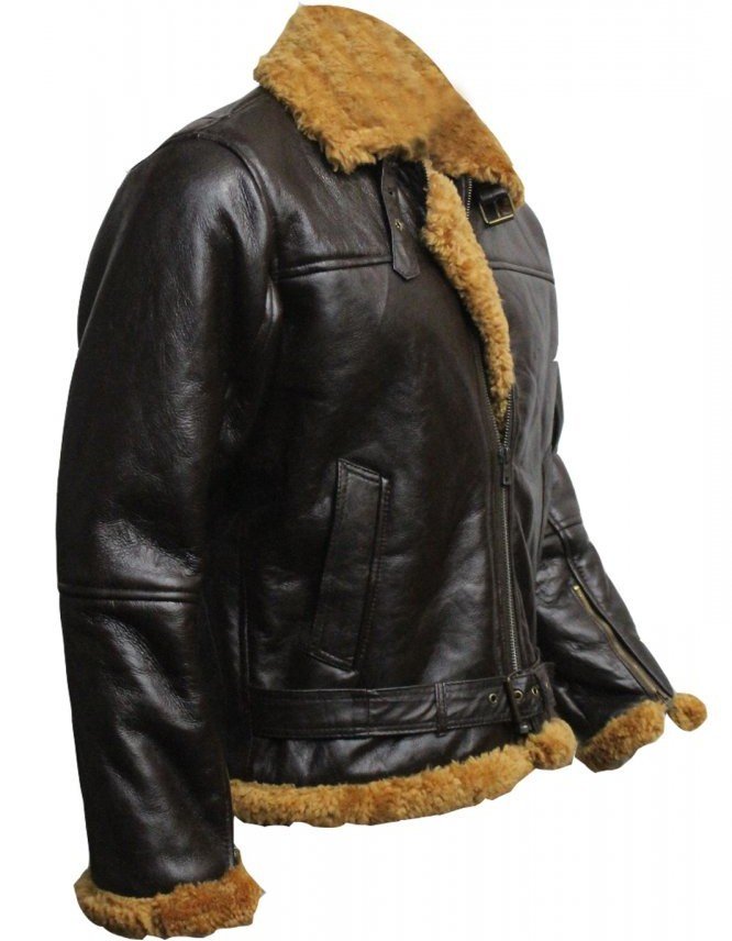 Aviator B3 Ginger Shearling Fly Sheep Bomber Leather Jacket