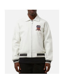 Avirex Lil Durk White Leather Jacket
