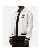 Avirex Lil Durk White Leather Jacket