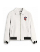 Avirex Lil Durk White Leather Jacket