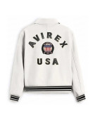 Avirex Lil Durk White Leather Jacket