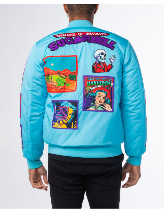 BABY BLUE MUTANT BOMBER JACKET