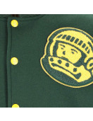 BBC Patch-detailed Button-Up Varsity Jacket