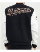 Baltimore Orioles Black and White Varsity Jacket