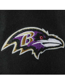 Baltimore Ravens Logo Black and White Varsity Jacket