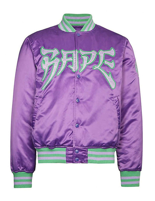 Bape A Bathing Ape Varsity Satin Jacket