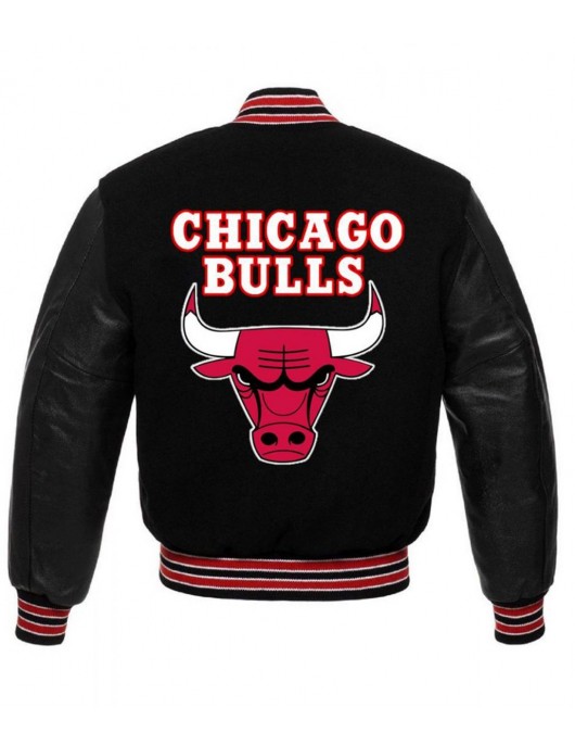 Basketball Chicago Bulls College Black Jacket