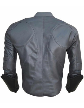 Batman Arkham Knight Gray Leather Jacket