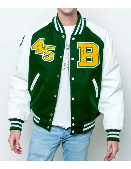 Baylor Collegiate University Green and White Jacket