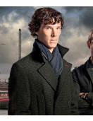 Benedict Cumberbatch Sherlock Grey Trench Coat Costume