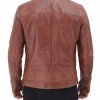 Benjamin Mens Brown Leather Cafe Racer Jacket Benjamin Mens Brown Leather Cafe Racer Jacket