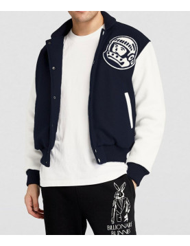 Billionaire Boys Club Astro Blue and White Varsity Jacket
