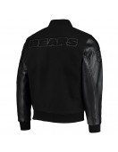 Black Chicago Bears Logo Varsity Jacket