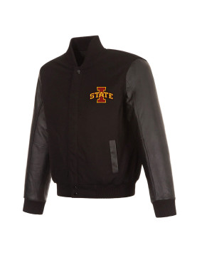Black Iowa Hawkeyes Varsity Jacket