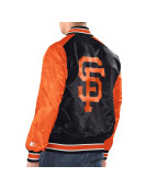 Black/Orange San Francisco Giants Renegade Varsity Satin Jacket