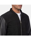 Blain Black Hybrid Bomber Jacket