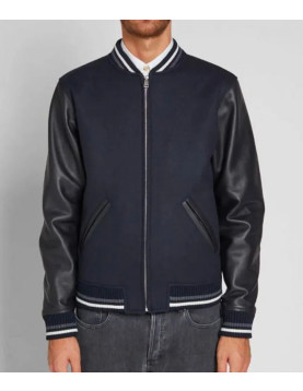 Blouson Copper A.P.C. Varsity Blue and Black Jacket