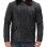 Boehmer Mens Black Shearling Leather Jacket