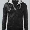 Bomber Mens Slim Fit Black Biker Jacket Bomber Mens Slim Fit Black Biker Jacket