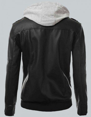 Bomber Mens Slim Fit Black Biker Jacket Bomber Mens Slim Fit Black Biker Jacket