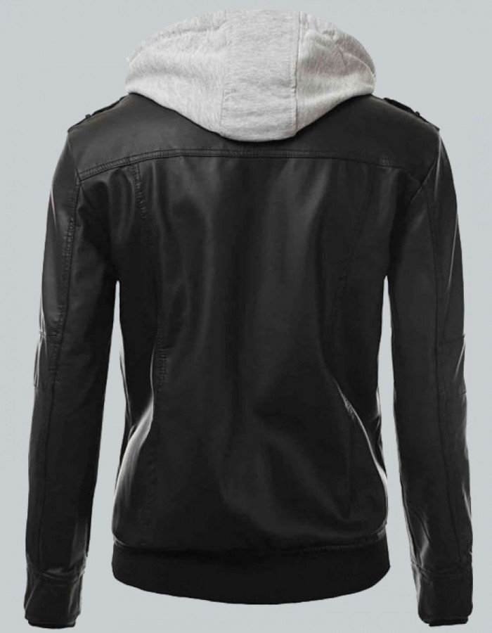 Bomber Mens Slim Fit Black Biker Jacket Bomber Mens Slim Fit Black Biker Jacket