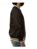 Bomber New Orleans Saints Black Satin Jacket