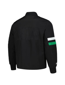 Boston Celtics Black Stitch Applique Bomber Jacket