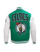 Boston Celtics Retro Classic Rib Wool Varsity Jacket