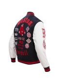 Boston Red Sox Old English Navy Blue Wool Varsity Jacket