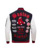 Boston Red Sox Old English Navy Blue Wool Varsity Jacket