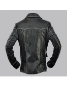 Brad Pitt Inspired Black Fight Club Leather Jacket