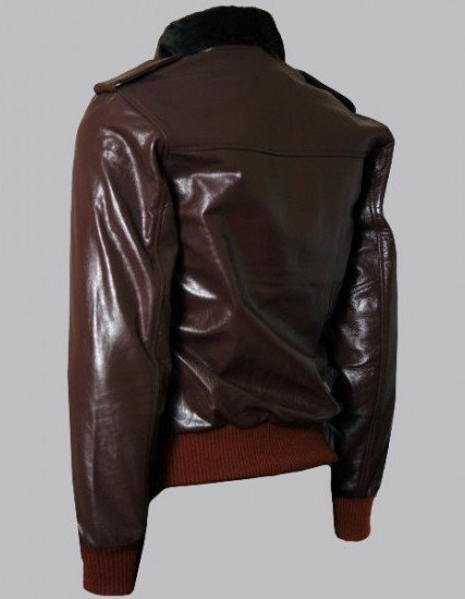 Brown R. J. MacReady Brown Bomber Leather Jacket Brown R. J. MacReady Brown Bomber Leather Jacket
