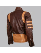 Biker Brown Wolverine Vintage Leather Jacket