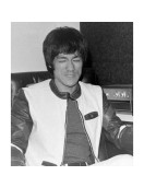 Bruce Lee Navy and White Leather Jacket