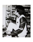 Bruce Lee Navy and White Leather Jacket