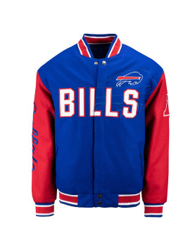 Buffalo Bills Blue and Red Varsity Wool Jacket
