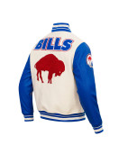 Buffalo Bills Retro Classic Rib Blue Wool Varsity Jacket