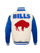 Buffalo Bills Retro Classic Rib Blue Wool Varsity Jacket