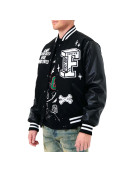 Bulldog First Row Black Varsity Jacket