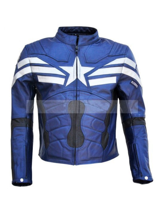 Captain America Winter Soldier Biker Leather Jacket