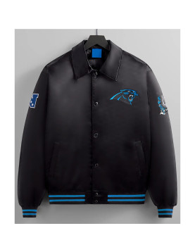 Carolina Panthers Shirt Collar Black Bomber Jacket