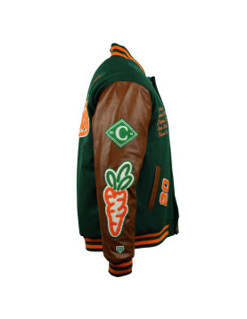 Carrots Arlington Heights Green &amp; Brown Varsity Jacket