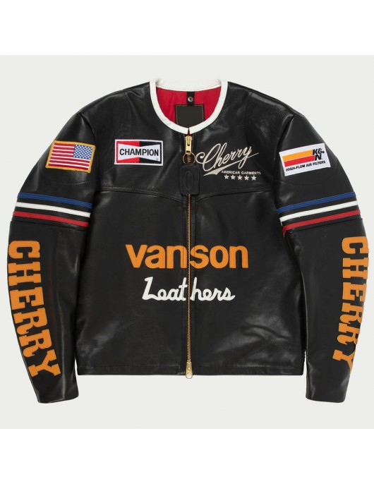 Cherry Vanson Star Leather Jacket