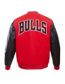 Chicago Bulls Red & Black Wool Varsity Jacket