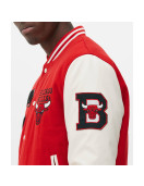 Chicago Bulls Varsity Red and Off White Jacket
